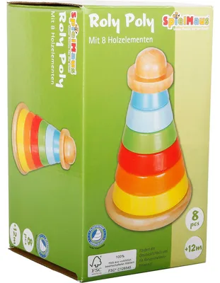 Produktbild von Holz Stapelturm Spielzeug bunt 8-teilig für Kleinkinder