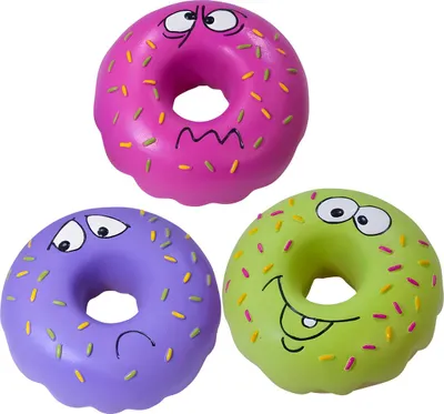 Produktbild von Nobby Hundespielzeug Donut mit Gesicht aus Latex