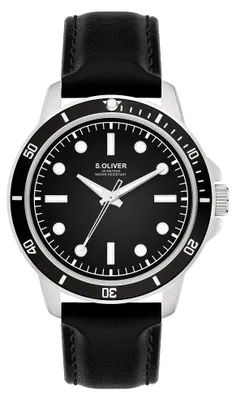 Produktbild von s.Oliver Herren Uhr Armbanduhr Leder SO-4425-LQ