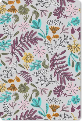 Produktbild von MuchoWow® Mauspad Mousepad Blumen - Blätter - Muster 18x27 cm - Mousepads - Maus Mat - Pad - Mausunterlage