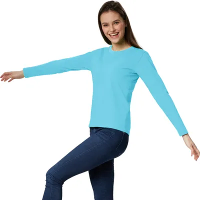 Produktbild von Langarm-Shirt Frauen - hellblau, M