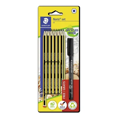 Produktbild von STAEDTLER Bleistifte Set Noris 100% PEFC + 1 Lumocolor retail