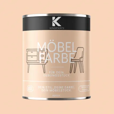 Produktbild von Kenzopaints 750ml Möbelfarbe Möbellack Buntlack Farbraum - Apricot
