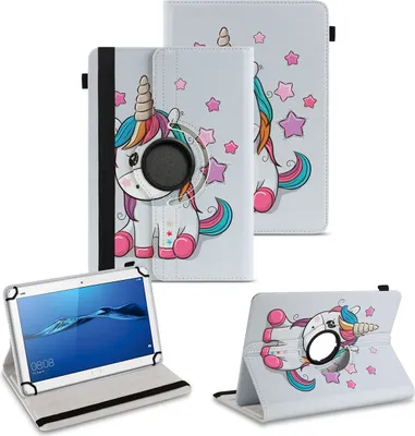 Produktbild von Tablet Hülle für Huawei MediaPad T1 T2 T3 T5 10 360° Drehbar Case Cover SchutzFarben:Motiv 13