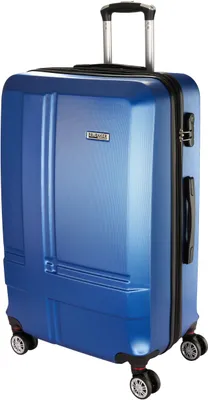 Image de Valise rigide BRUBAKER New York - Valise extensible avec serrure à combinaison et 4 roulettes - 49 x 76,5 x 32 cm - Valise à roulettes XL - Bleu foncé