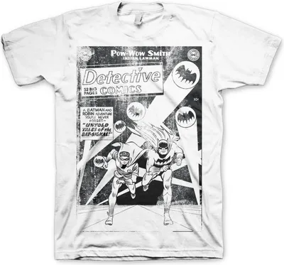 Produktbild von Batman - Detective Comics Distressed T-Shirt - Small - White