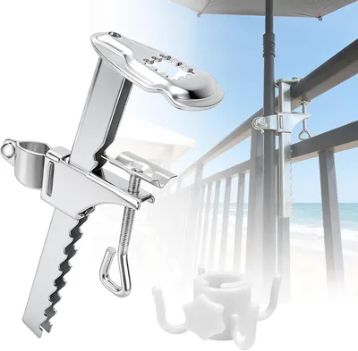 Productafbeelding van Parasolhouder 22-32 mm, verstelbare metalen beugel, ophanghaken, voor buitengebruik