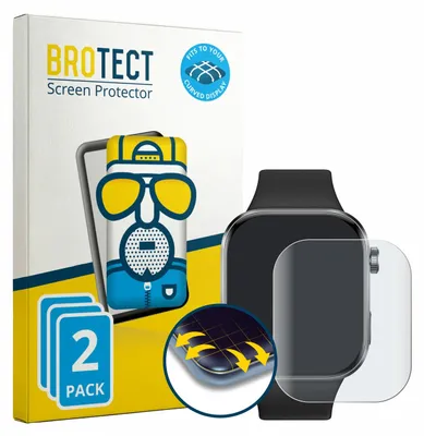 Produktbild von 2x BROTECT Fullscreen Schutzfolie für Xiaomi Redmi Watch 6 Displayschutz Folie Fullcover Matt Entspiegelungsfolie