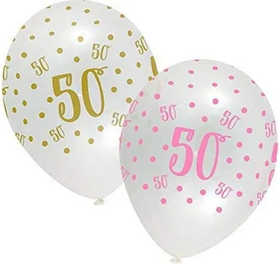 Produktbild von Creative Party - Ballons, Latex, 50. 6er-Pack SG28073 (Einheitsgröße) (Bunt)