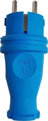 Immagine prodotto di Spina in gomma 16A 230V IP44 Spina Uni-Schuko blu 7417