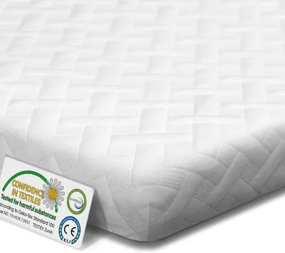 Image de Topper en mousse à mémoire de forme, 8 cm d'épaisseur, avec une structure à 7 zones et une double épaisseur pour un confort variable (fermeté H2 et H3) – Topper en mousse à mémoire de forme et en mousse à froid, idéal pour les sommiers à lattes
