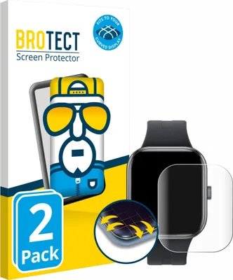 Produktbild von 2x BROTECT Fullscreen Schutzfolie für Xiaomi Redmi Watch 5 Displayschutz Folie Fullcover Klar Transparent