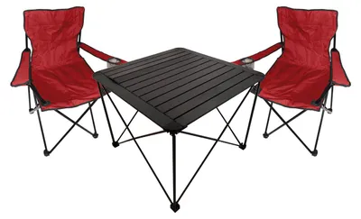 3teiliges Campingmöbel Set Campingtisch Campingstuhl L70xB70xH56cm