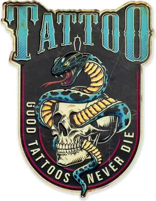 Obrázok produktu pre ZEP plechový nápis TATTOO 35x45 centimetrov
