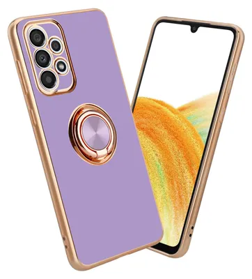 Produktbild von Cadorabo Schutzhülle für Samsung Galaxy A33 5G Hülle in Lila Etui Case Cover Kameraschutz magnetische Autohalterung
