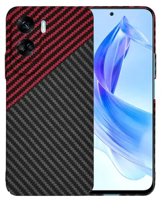 Produktbild von Techsuit Carbonite FiberShell Back Cover Hülle für HONOR 90 Lite - Rot/Schwarz