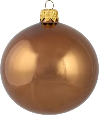 Obrázok produktu pre Sklenená guľa lesklá hnedá