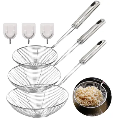 Schaumlöffel-Set 3-teilig, Edelstahl, 33,5/37,5/40 cm