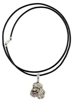 Image de Caniche - Collier pour chien, pendentif argenté pour les amoureux des chiens, bijou raffiné signé Art-Dog