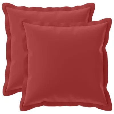 Image de vidaXL, 2 housses de coussin, HOUTEN, bordeaux, 50 x 50 cm, polyester