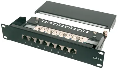 Image de DIGITUS Digitus CAT 6, Class E Patch Panel, blindé, noir