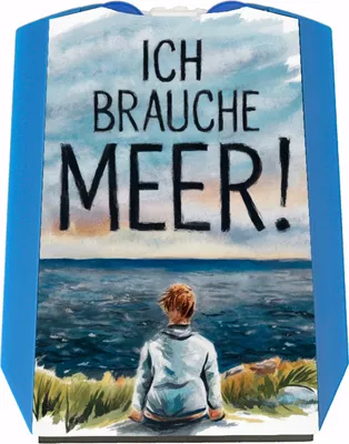 Produktbild von Person blickt aufs Meer Parkscheibe Ich brauche Meer