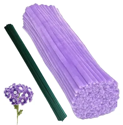 Produktbild von Pfeifenreiniger, Chenille-Pfeifenreiniger für Bastelarbeiten, flauschige Stäbchen, Weihnachtsbastelbedarf für DIY-Kunst und kreative Basteldekorationen