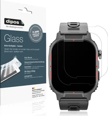 Produktbild von 2x Schutzfolie für Mingtawn 1.85 Zoll matt - Anti-Shock 9H Folie dipos Glass Kunststoffglas
