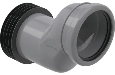Produktbild von Geberit Set Anschlussstutzen für Wand-WC 5 cm etagiert d90/di90, grau