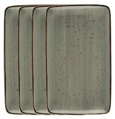 Immagine prodotto di METRO PROFESSIONAL, piatto per servizio, Noromi, 35,2 x 21,5 cm, porcellana, grigio, confezione da 4 pezzi