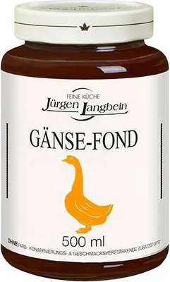 Produktbild von Jürgen Langbein Gänse-Fond 599g Glas  Glutenfrei  Lactosefrei  Ohne geschmacksverstärkende Zusatzstoffe