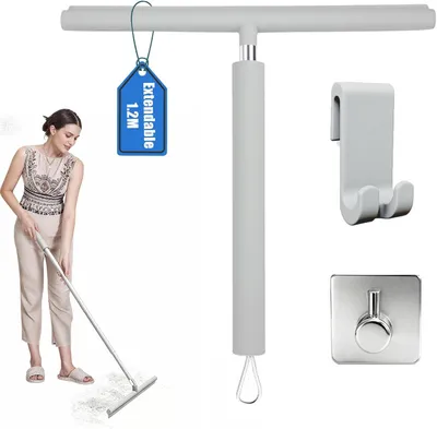 Zdjęcie produktu dla Śściągaczka do prysznica 30 do 120 cm, 2-w-1 ściągaczka do okien z hakiem, do łazienki