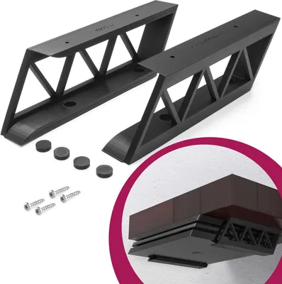 Produktbild von Unter Tisch Halter Regal Halterung Schwarz passend für Sony PlayStation 4 PS4 Pro