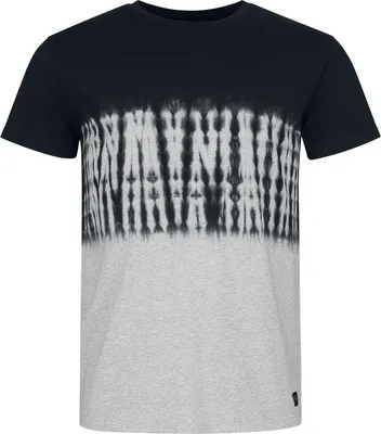 Produktbild von RED by EMP Herren grau-schwarzes T-Shirt mit Farbverlauf und Batikprint M