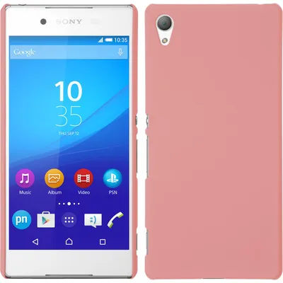 Produktbild von PhoneNatic Case kompatibel mit Sony Xperia Z3+ / Plus - Hülle rosa gummiert Hard-case + 2 Schutzfolien