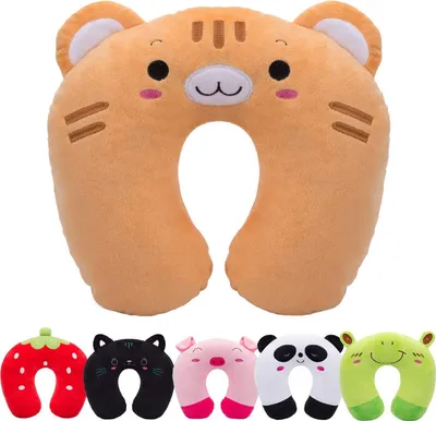 Produktbild von Reisekissen Kinder Nackenkissen Niedliche Tierform Nackenhörnchen Kopfstütze Baby Reise Schlafkissen