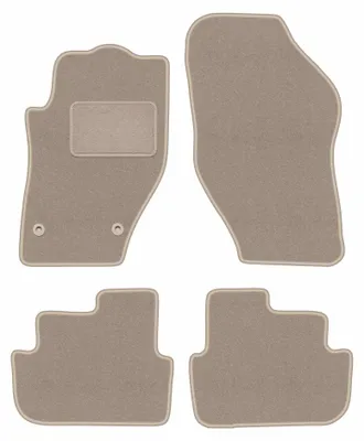 Image de Tapis de sol en moquette pour Peugeot 308 CC 2007-2013 (cabriolet) – jeu 4 pièces, beiges, sur mesure – Wielganizator LUX