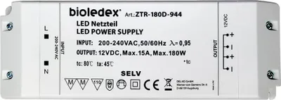 Produktbild von Bioledex 180W 12V DC LED Trafo Gleichstrom-Netzteil AC-DC-Wandler