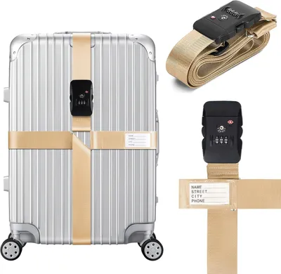 Produktbild von Gepäckband verstellbar, TSA Schloss, khaki, Reisezubehör
