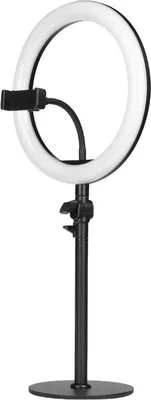 Productafbeelding van LED ringlamp, 10 inch, 8W, zwart