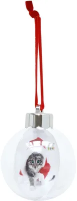 Image de Décoration de Noël transparente Deknudt, modèle S66FJ1, pour photos, dimensions : 7,6 x 7,6 cm