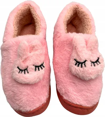 Produktbild von Winter Hausschuhe Hase Hase Damen Kinder Warme Hausschuhe Gr. 36-37