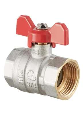Produktbild von Kugelhahn 1" IG x IG Flügelgriff Absperrhahn Messing