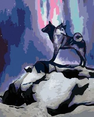 Produktbild von Zuty - Malen nach Zahlen - EIN ZWEIKÖPFIGER WOLF, 40x50 cm, mit Keilrahmen (bereits gespannt)
