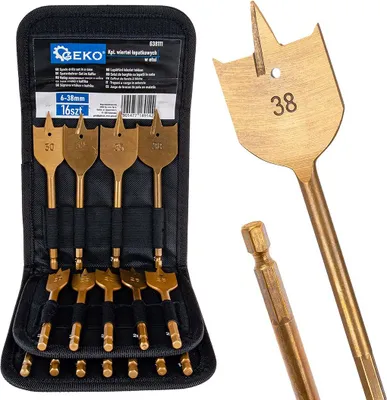 Imagen del producto de Juego de brocas para taladro, 16 piezas, de 6 a 38 mm | GEKO