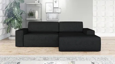 Produktbild von Ecksofa TOTI mit Schlaffunktion. Farbe: Schwarz 14.