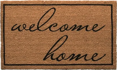 Produktbild von Betz Kokosmatte Fußmatte Fußabstreifer Schmutzfangmatte  welcome home Farbe braun Größe 45x75cm