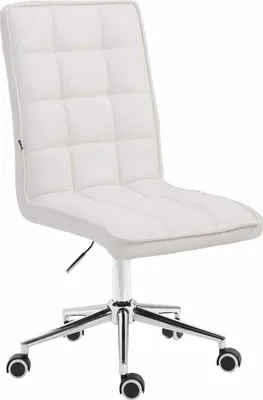 Image de CLP Siège de bureau Peking V2, revêtement en similicuir, pivotant, avec réglage de hauteur, couleur blanche
