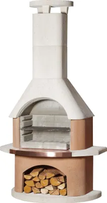 Produktbild von Buschbeck Gartengrillkamin San Remo weiß-terrakotta 90074.001
