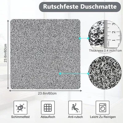 Obrázok produktu pre Podložka pod sprchu Famanu – protišmyková podložka do kúpeľne, 60x60 cm